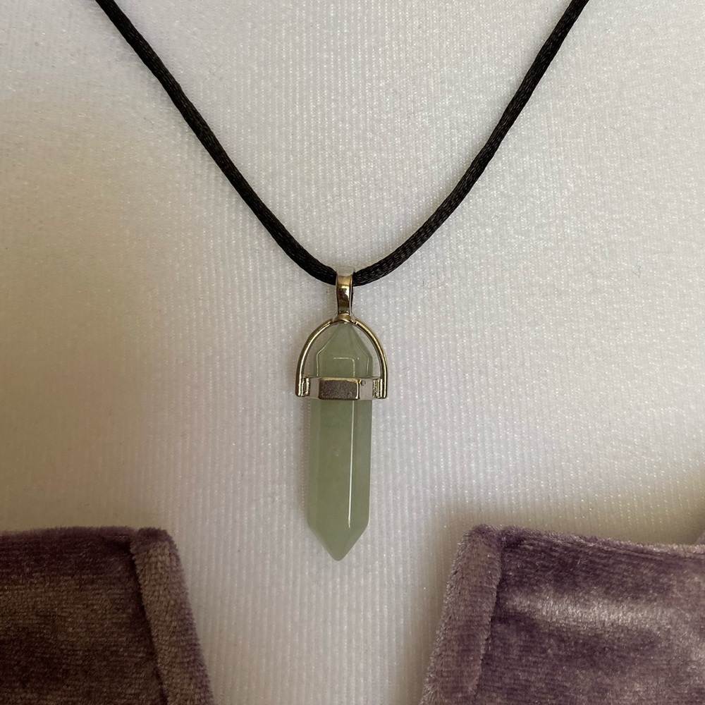 Mix n Match Handmade Healing Green Chalcedony 18” Adjustable Silk Cord Necklace